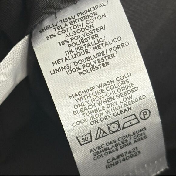 NWT Loft Skirt Black Embossed Metallic A-Line Mini Size 6 - Picture 7 of 8